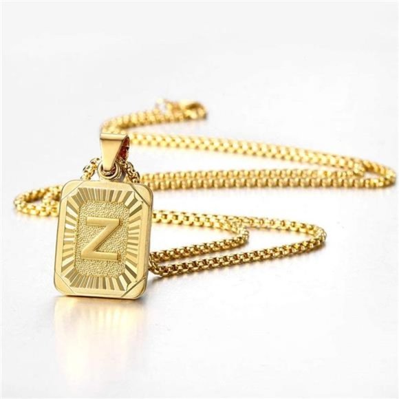 𝅺letter Pendant Necklace Mens Womens Capital Letter - Picture 5 of 5